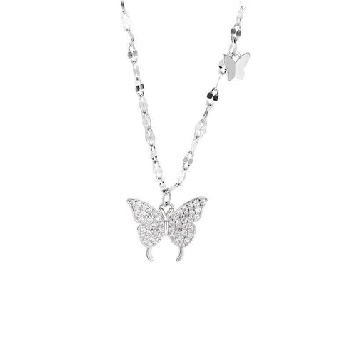 Butterfly Necklace For Women Light Luxury Minority High-grade Tassel Clavicle Chain