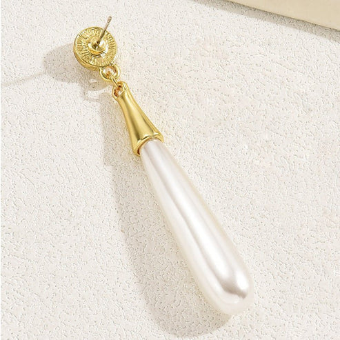 Pearl Earrings Drop-shaped Long Earrings Niche