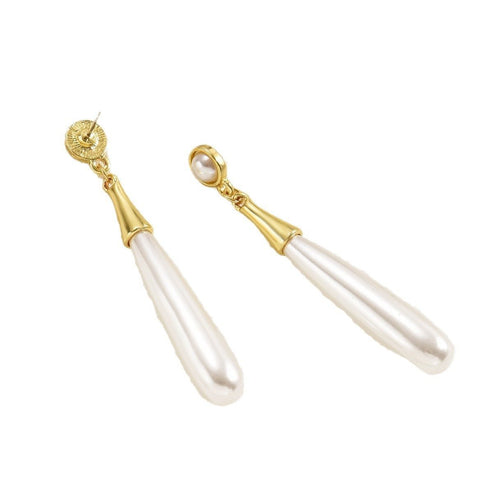 Pearl Earrings Drop-shaped Long Earrings Niche